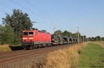 143 807-6 DB mit Panzer-Zug bei Woltorf am 25.08.2016
