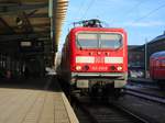 143 591-6 erreicht am Mittag des 17.12.16 als RB aus Dresden ihren Endbahnhof Zwickau(Sachs)Hbf.