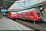 143 193-1 von DB Regio Nordost als RE 18440  Striezelmarkt-Express  von Berlin Südkreuz nach Dresden Hbf trifft auf DBpbzfa mit Schublok 112 186 von DB Regio Nordost als RE 3343 (RE3) von