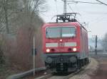 Solo 143 924 fährt am 12.02.13 durch Altbach, Richtung Stuttgart.
