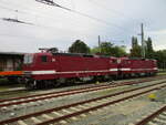 Die beiden Delta Rail Lady`s 243 179 und 243 931 hatten eine Leistung bis nach Mukran,abgestellt wurden die Lok´s aber in Bergen/Rügen statt in Mukran.Aufgenommen am 04.Oktober 2021.