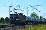 Am Mittag des 31.05.21 war DeltaRail 243 650-9 mit einem Autozug in Richtung Hamburg unterwegs und fuhr dabei durch Vietznitz.