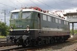 E50 091 bei der Lokparade  60 Jahre Einheitslokomotiven  im DB Museum Koblenz Lützel, am 18.06.2016.