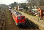 150 124 mit Gterzug Richtung Hamburg am 17.03.1999 in Ottersberg