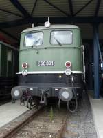 E50 091 am 14.06.14 im DB Museum Koblenz Lützel beim Sommerfest