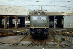 150 066-9 auf der Drehscheibe des Bw Bebra im Oktober 1980.