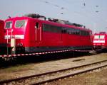 BR151 am 20.09.03 im BW Rostock Hbf.