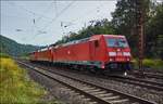 185 212-8 + 152 079-0 + 151 125-2 sind als Lokzug in Richtung Fulda am 30.08.2017 bei Elm unterwegs.