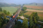 151 016-3 mit GB 43989 im schönsten Morgenlicht bei Dollnstein, 24.09.2016