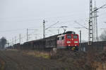 151 098-1 kommend aus Lüneburg mit einem gemischten Güterzug. Höhe Bardowick, 13.03.2018