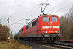 Coilzug mit 151 032-0 an der Spitze am 13.01.2021 in Lintorf.