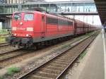 Die BR 151 004-9 mit einem Kohlenzug in Regensburg HBF am 07.09.2007