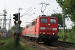 151 150-0 + 151 xxx-x mit einem Kohlezug am Km 28,190 am 29.05.2008 in Dsseldorf