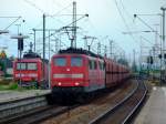 151 007 ebenfalls mit Schwesterlok am 15.06.08 auf dem Weg Richtung Linz, bei der Durchfahrt durch Plattling.