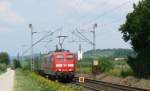 151 049, jetzt leider in rot, mit Hangartner-KLV in Denzlingen nahe Freiburg.