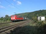 151 039 mit Wechselpritschen in der Kurve bei Wernfeld.27.09.08
