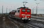 DB 151 mit vielen schnen BMW's Richtung Ungarn.
Das Foto entstand am 22.11.2008 kurz vor Grammatneusiedl.