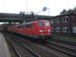 151 070 - 5 Bahnhofsdurchfahrt Hamburg - Harburg in Richtung Hamburg.