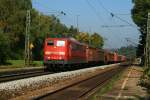 151 152 mit ein Gterzug in Mausheim.21.09.07