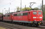 Die 151 094-0 und 151 xxx-x in Kln West am 09,04,09