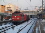 151-157 am 16.01.2010 mit kurzem GZ in Passau HBF    