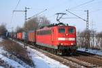 151 011 am 16.2.2010 in Ahlten.