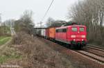 151 041-1 mit Containerzug gen Lehrte (Ahlten 08.04.10)