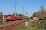 151 088-2 mit einem leeren Erzzug von Ziltendorf nach Hamburg-Hansaport (Diedersdorf 07.04.10)
