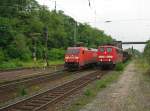 ...ein Wettrennen alt gegen neu...! 152 080-8 und 151 140-1 leisten sich am Vormittag des 12.06.2010 in Eichenberg ein kleines Rennen!  Die 152 hat leicht die Nase vorn...!:-) Wurde dann aber am