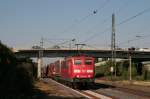 151 049-4 mit einem Arcese/Wetron KV-Zug in Frankfurt(Main)-Mainkur. 07.07.10