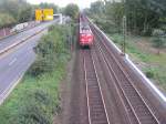 2 BR 151 mit einem Kohlenzug in Bad Honnef auf der Strecke Koblenz-Kln.
2.10.2010