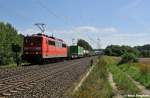 151 040-3 war mit einem Containerzug auf der Fahrt nach Gemnden (Thngersheim 21.08.10)