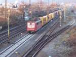 BR 151 mit GZ in Weinheim abgestellt am 11.12.2005