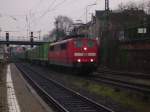 151 041 fuhr am 14.12.05 in Worms bers Gtergleis .