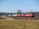 151 021 am 5.03.2011 unterwegs bei Plling