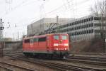 BR 151 130-2 von Railion rangiert in Aachen-West bei Sonne.
12.3.2011