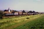 151 034 nordwrts bei Hohnstedt, 07.08.1988.