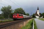 151 032 mit einem Stahlzug am 19.06.2011 in Hausbach.