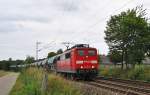 151 043 mit GZ in Richtung Aachen am 5.8.11 vor (B Km 21,023 ) bach - Palenberg / Rimburg