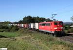 DB Railion Logistics 151 149-2 mit Gterzug Richtung Regensburg, KBS 880 Nrnberg - Passau, fotografiert bei Parsberg am 30.09.2011 