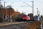 151 001-5 mit Containerwagen im Anmarsch durch Bonn-Dottendorf - 30.11.2011