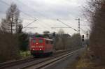 Die 151 052-8 fuhr am 04.01.2012 Solo durch Eilendorf richtung Kln.