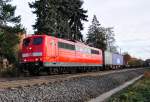 151 001-5 Containerzug durch Bonn-Dottendorf - 30.11.2011