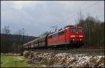 151 031 mit leerem Kohlezug in Richtung Hagen am 24.01.12 in Benolpe