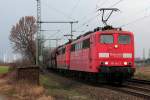 151 144-3 mit 151 xxx-x in Porz Wahn am 08.03.2012