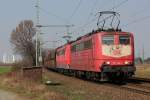 151 134-4 mit 151 048 in Porz Wahn am 21.03.2012