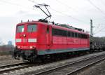 151 002-3 vor gem. Gterzug durch Bonn-Oberkassel - 07.03.2012