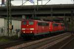 Ein LZ bestehend aus 3 151er verlsst Hamburg - Harburg am 22.04.12