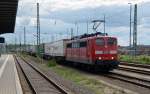 151 083 musste am 13.05.12 Zwecks berholung in den Gterbereich von Bitterfeld einfahren.