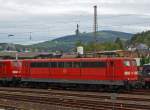151 028-8 der DB Schenker Rail abgestellt am 18.05.2012 in Kreuztal.